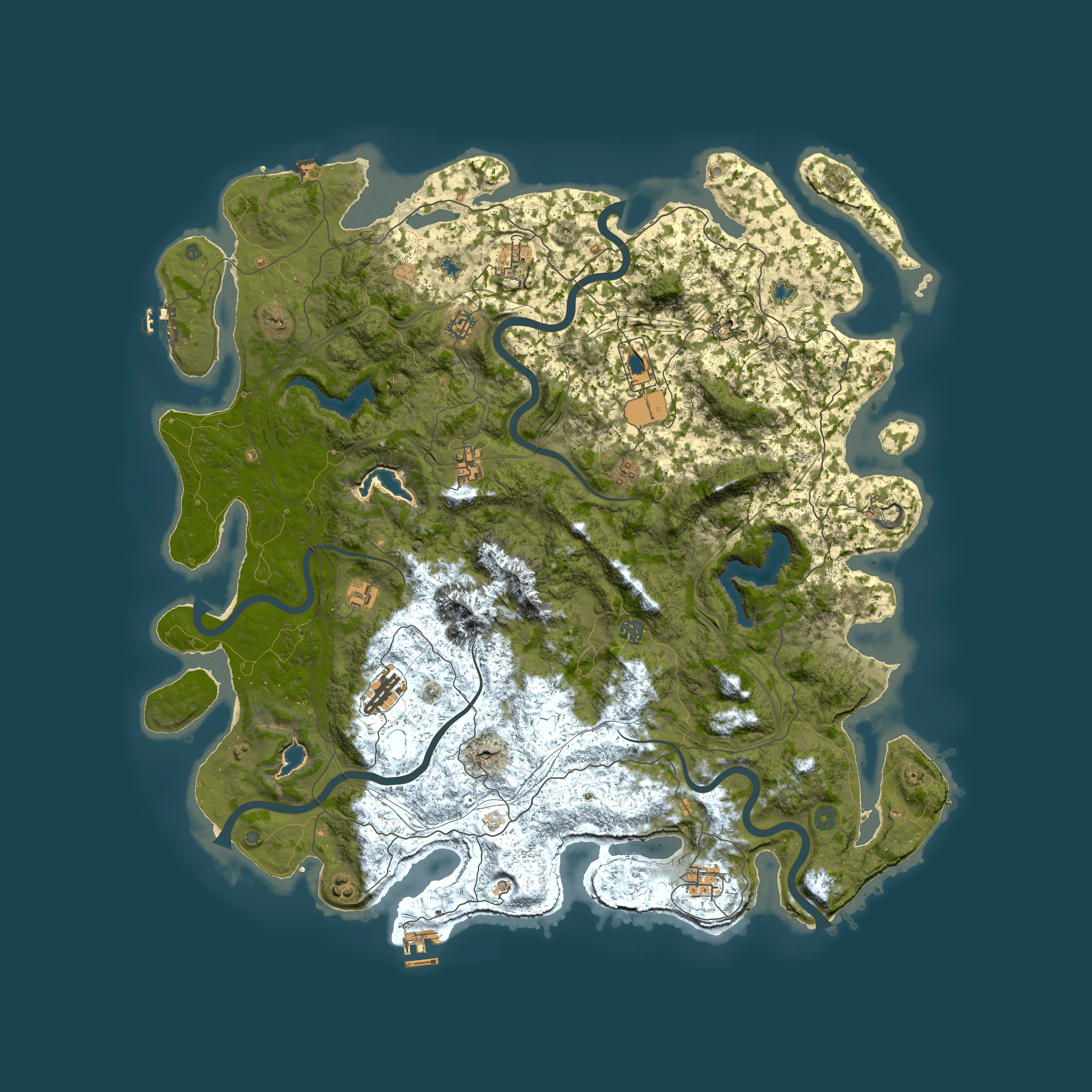 Full top-down render of Rust map seed 737561934, 5350x5350m