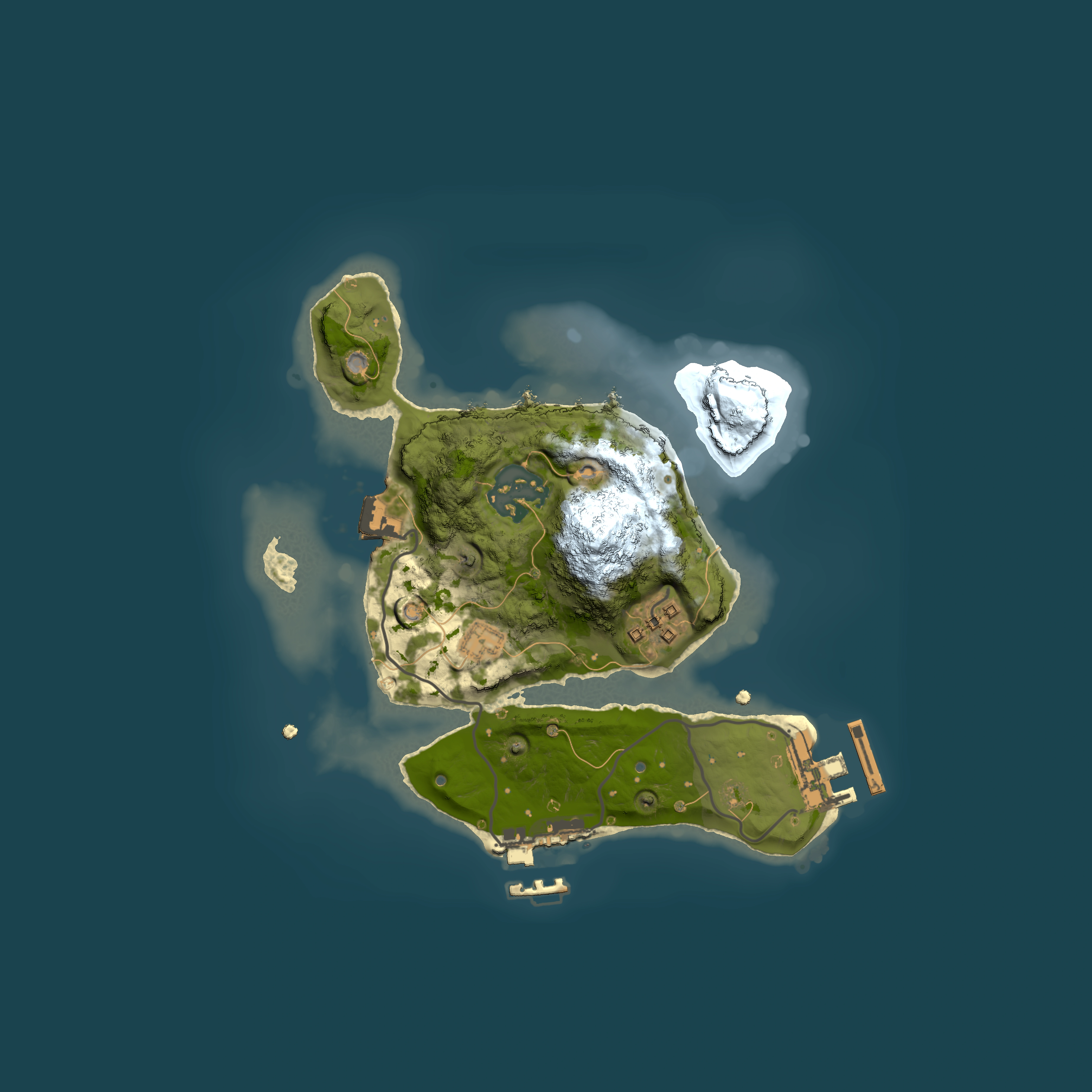 Full top-down render of Rust map seed 988291195, 2000x2000m