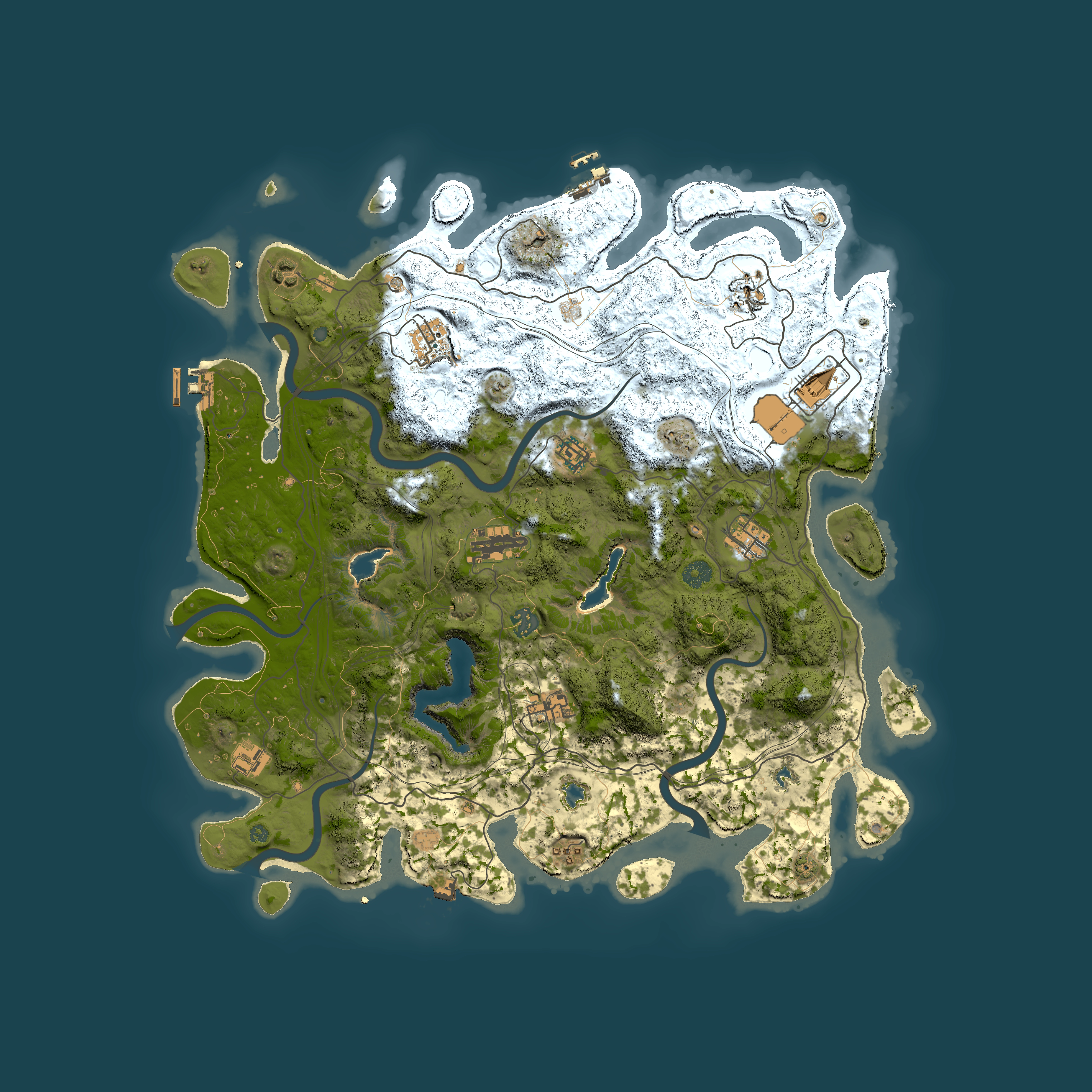 Full top-down render of Rust map seed 2025721179, 4500x4500m