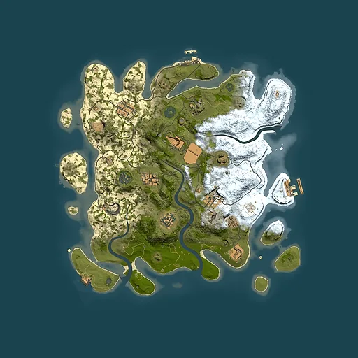 Rust map seed 1123922451, 3500x3500m top-down preview