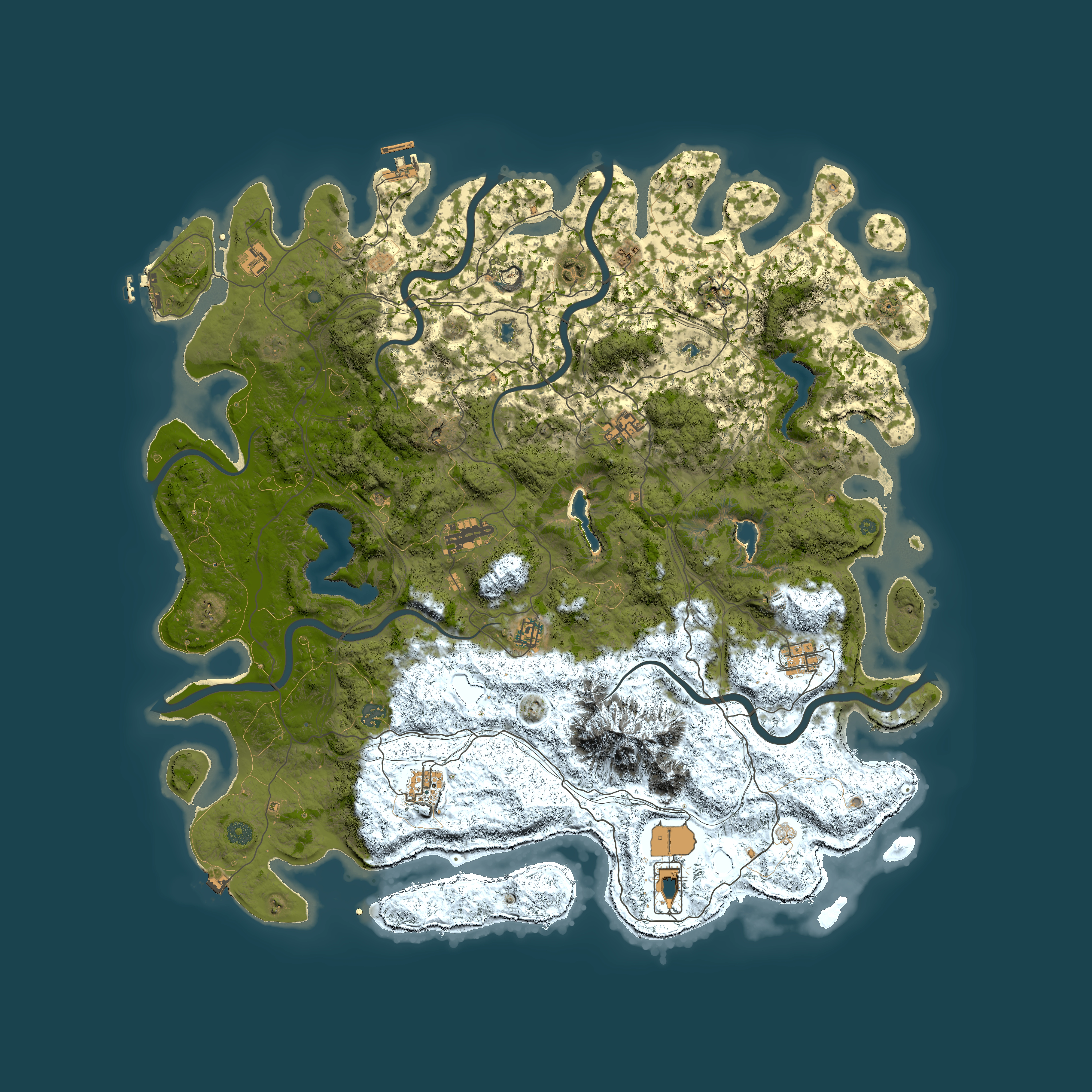 Full top-down render of Rust map seed 1637519944, 5250x5250m
