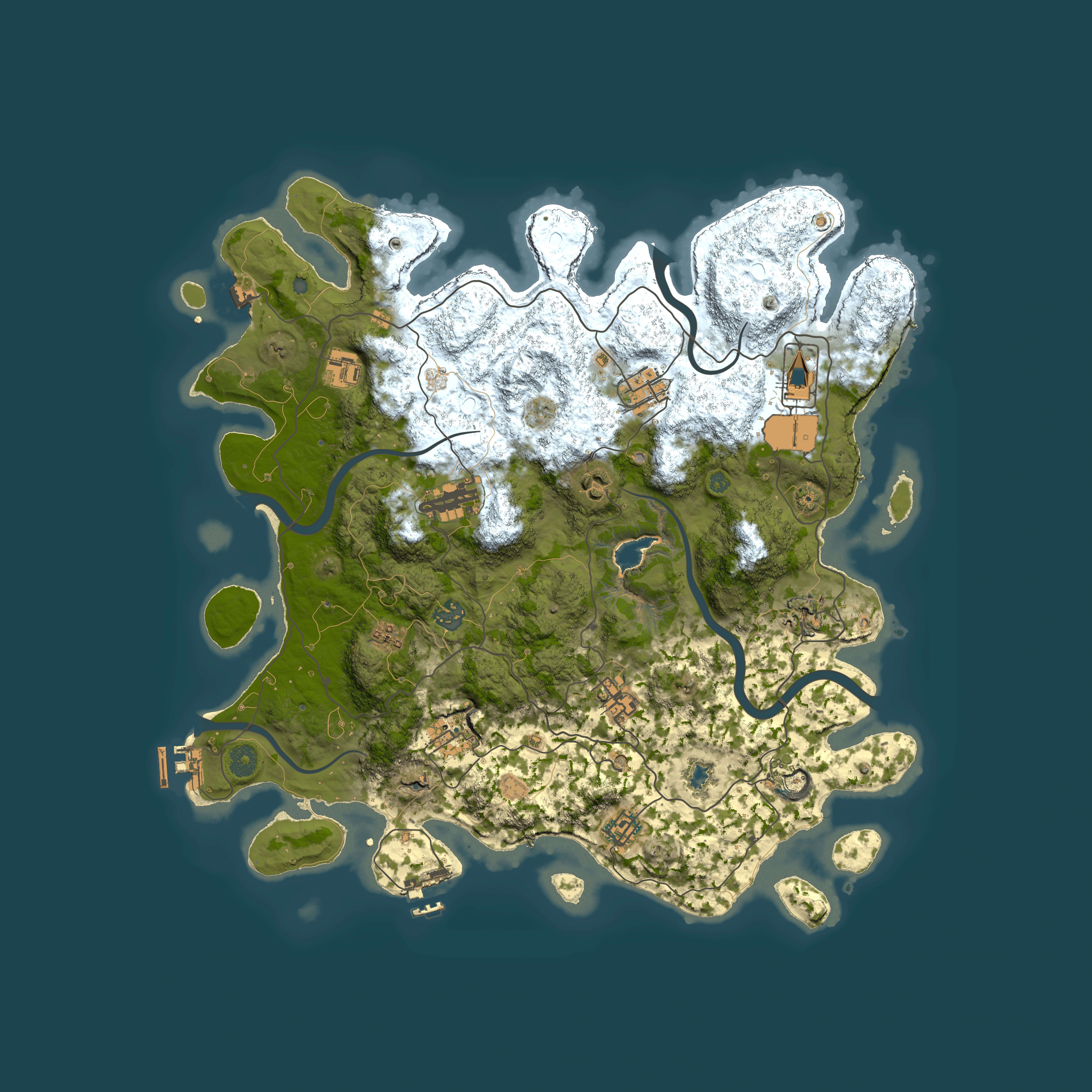 Full top-down render of Rust map seed 17662305, 4150x4150m