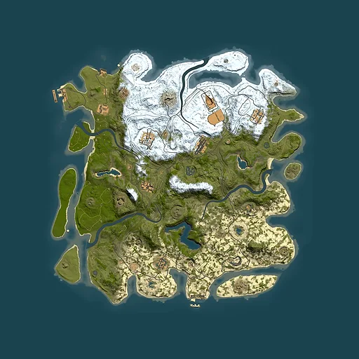 Rust map seed 1181876287, 4500x4500m top-down preview