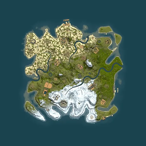 Rust map seed 1328141948, 3900x3900m top-down preview
