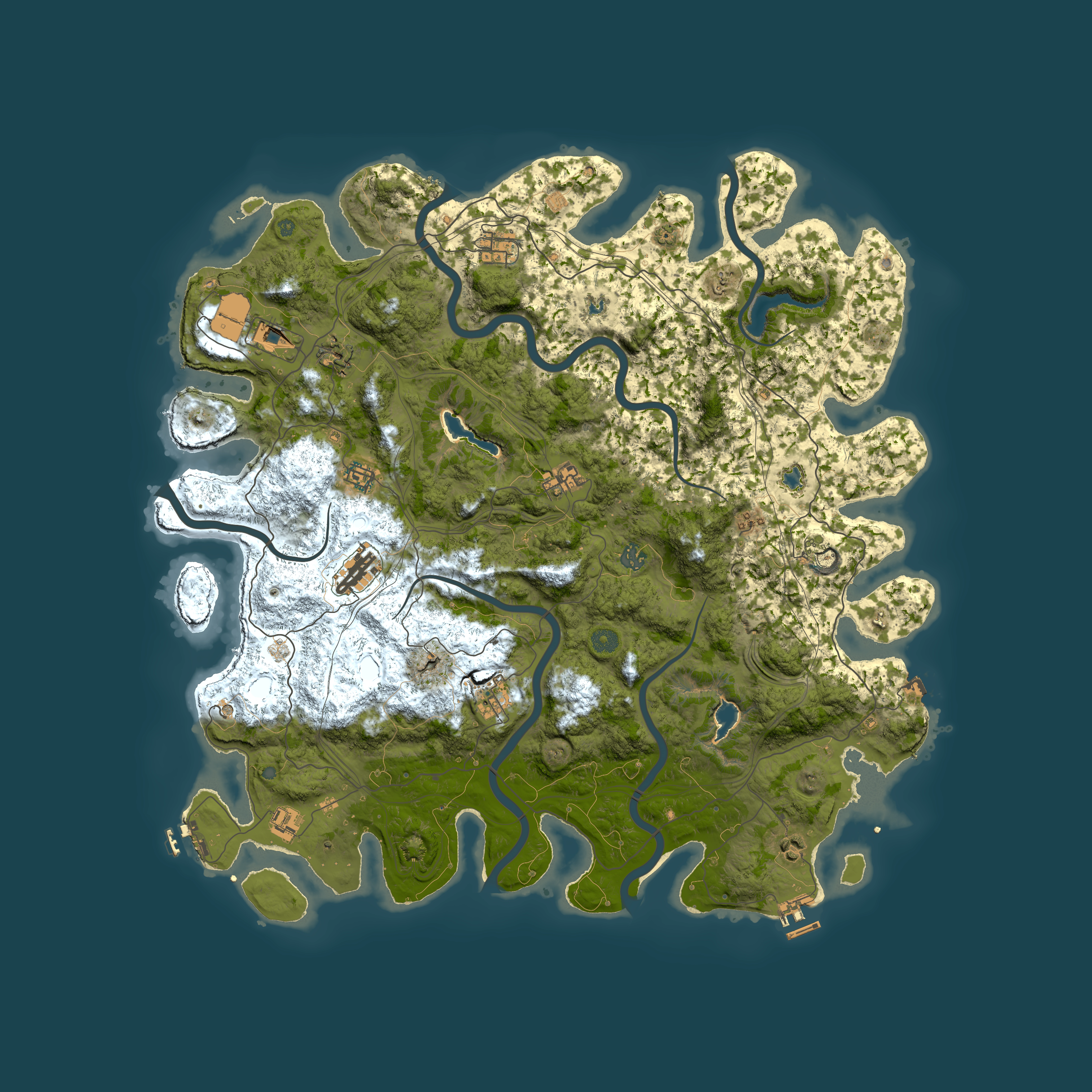 Full top-down render of Rust map seed 1648144108, 4950x4950m