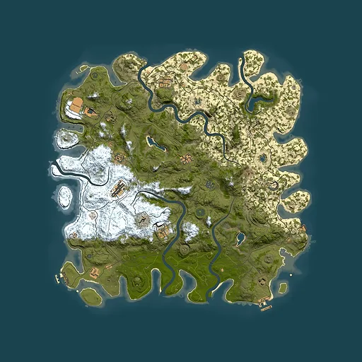Rust map seed 1648144108, 4950x4950m top-down preview
