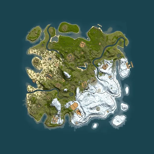 Rust map seed 605621800, 4050x4050m top-down preview