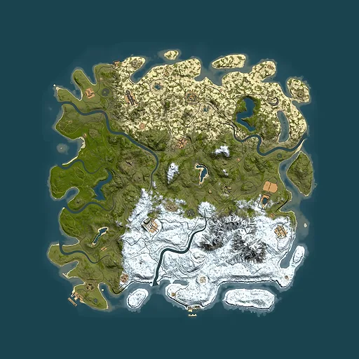 Rust map seed 1200876313, 5350x5350m top-down preview