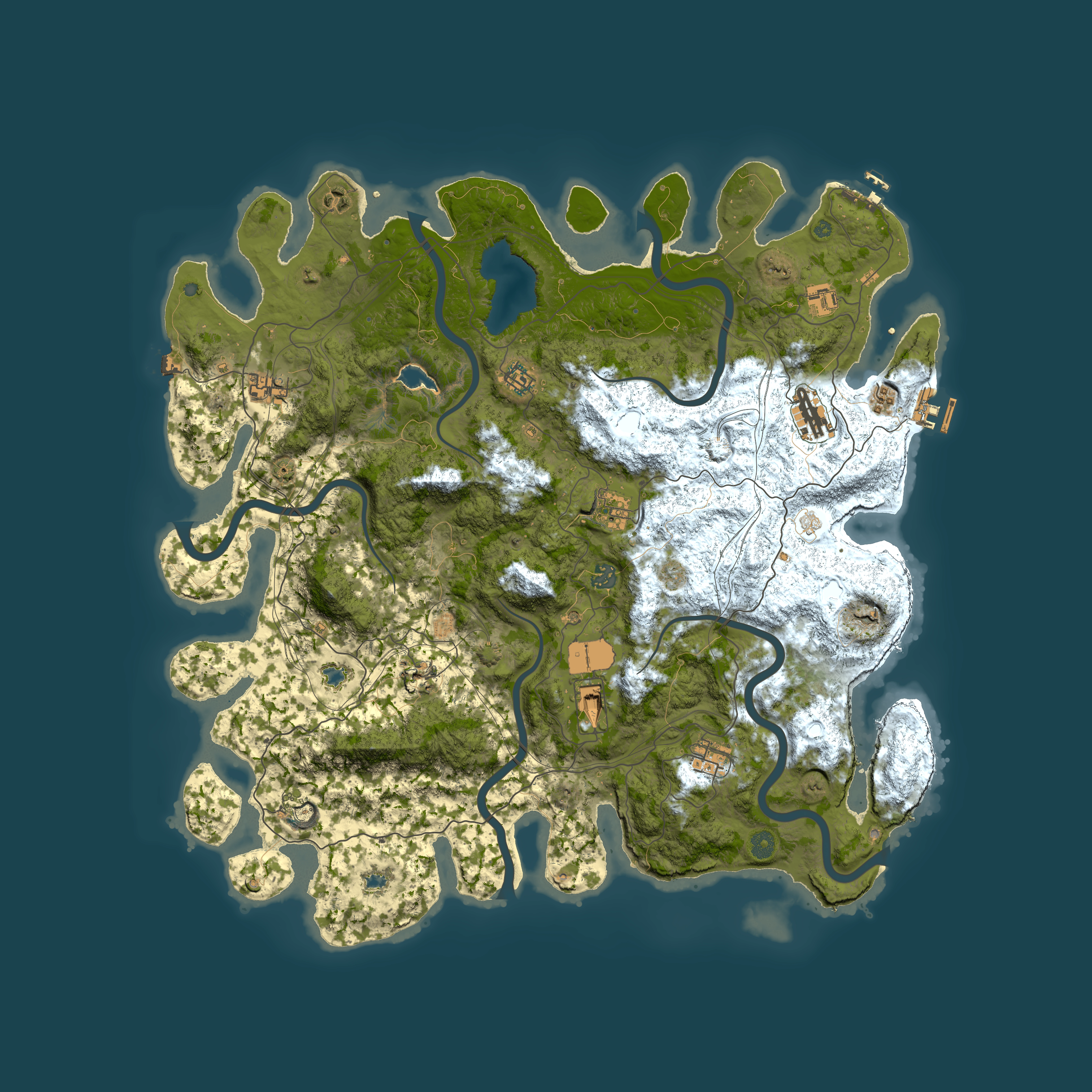 Full top-down render of Rust map seed 63921835, 4900x4900m