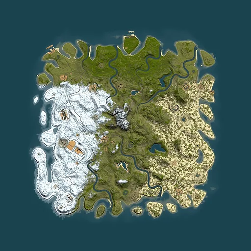 Rust map seed 1061998570, 5600x5600m top-down preview