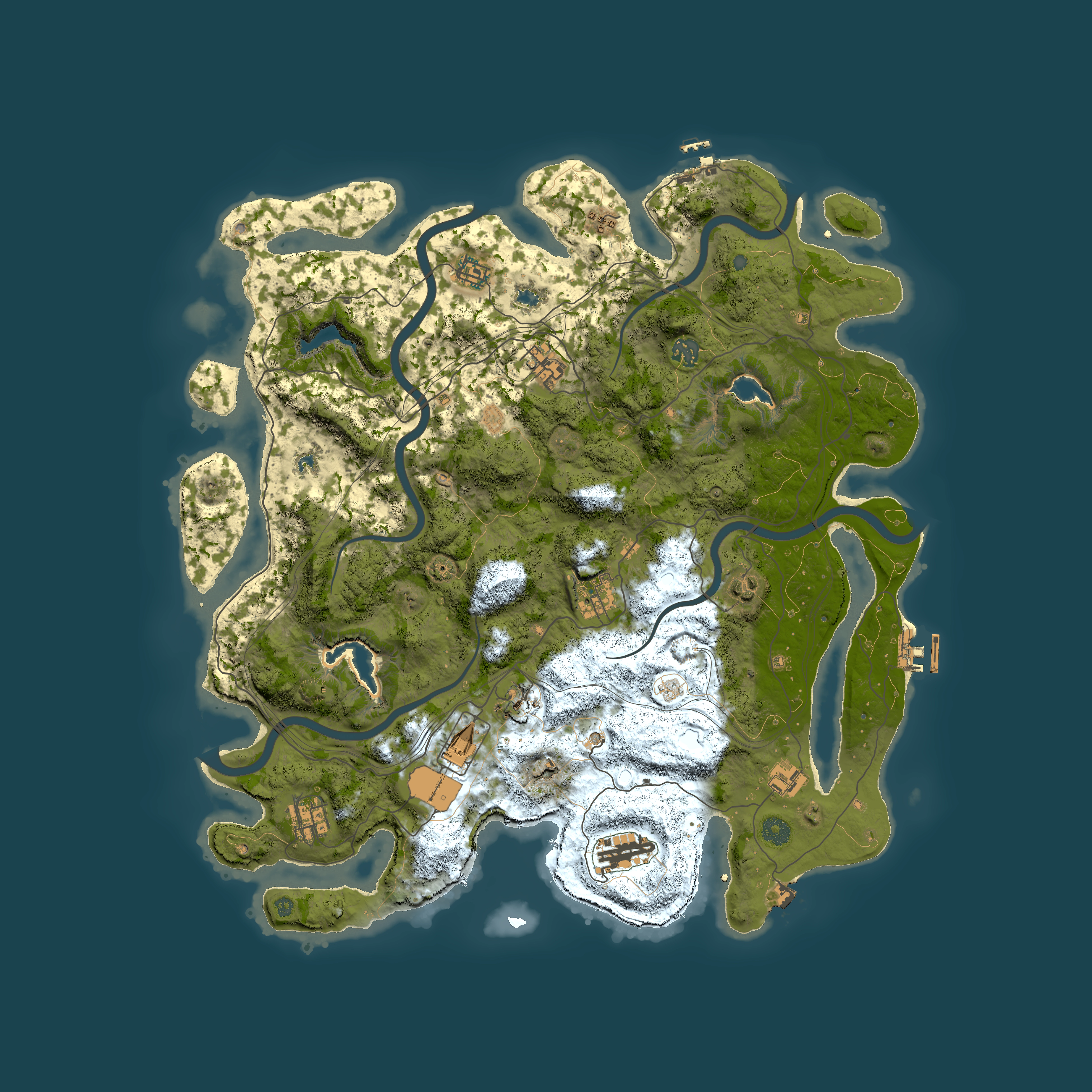 Full top-down render of Rust map seed 1625958786, 4500x4500m