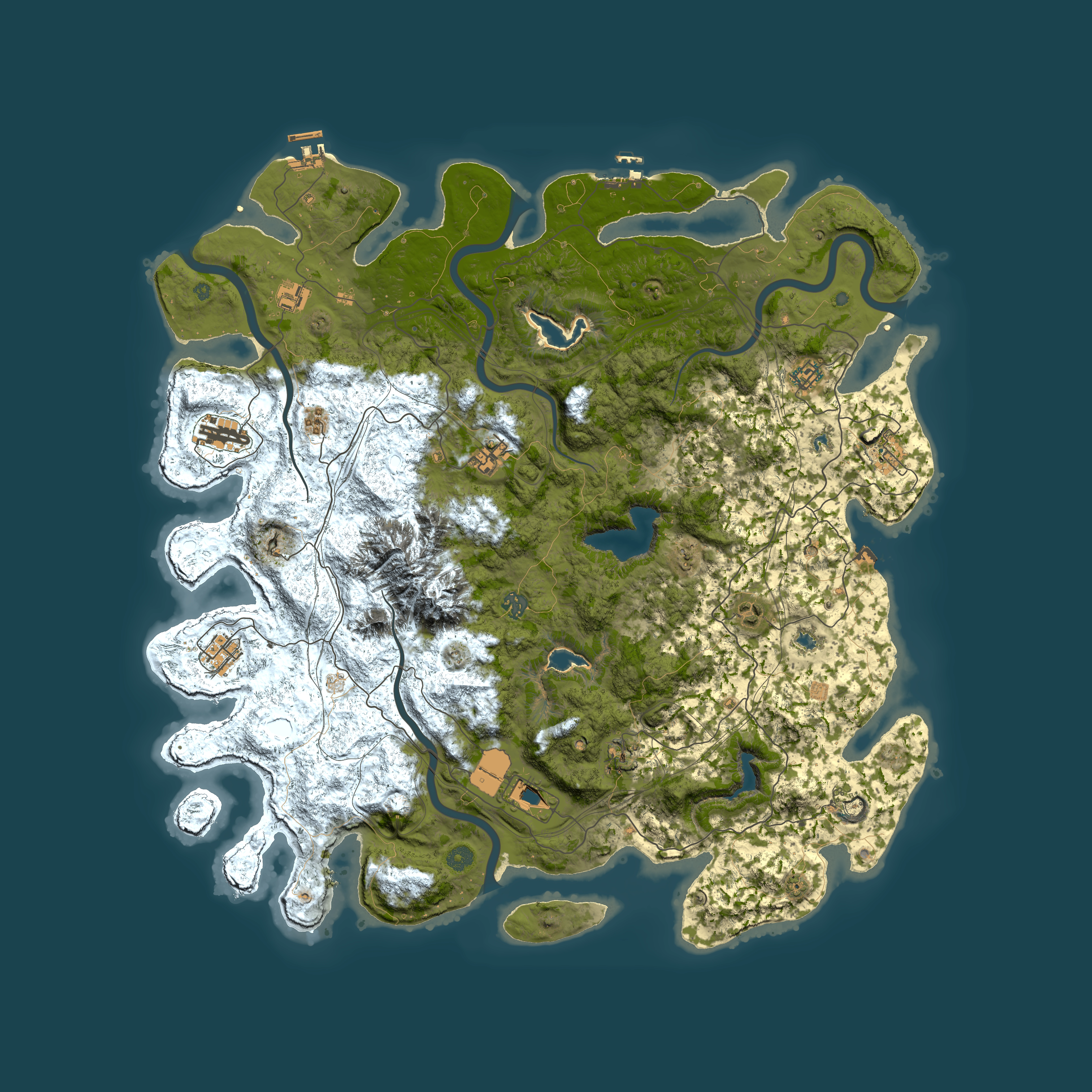 Full top-down render of Rust map seed 1187219542, 5050x5050m