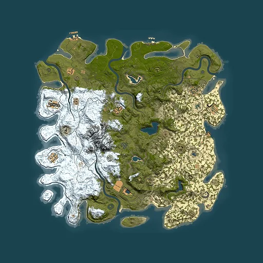 Rust map seed 1187219542, 5050x5050m top-down preview