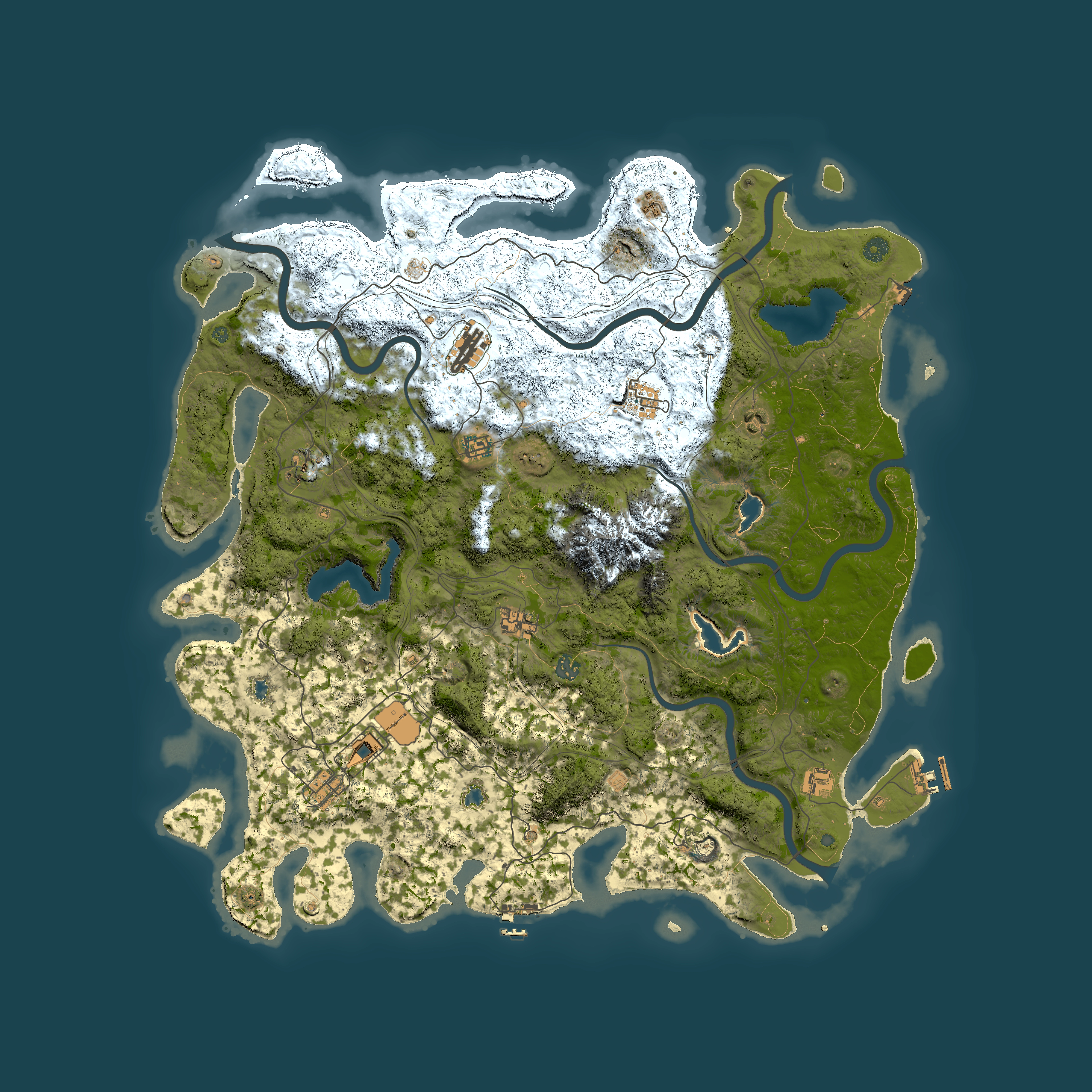 Full top-down render of Rust map seed 1609409967, 5200x5200m
