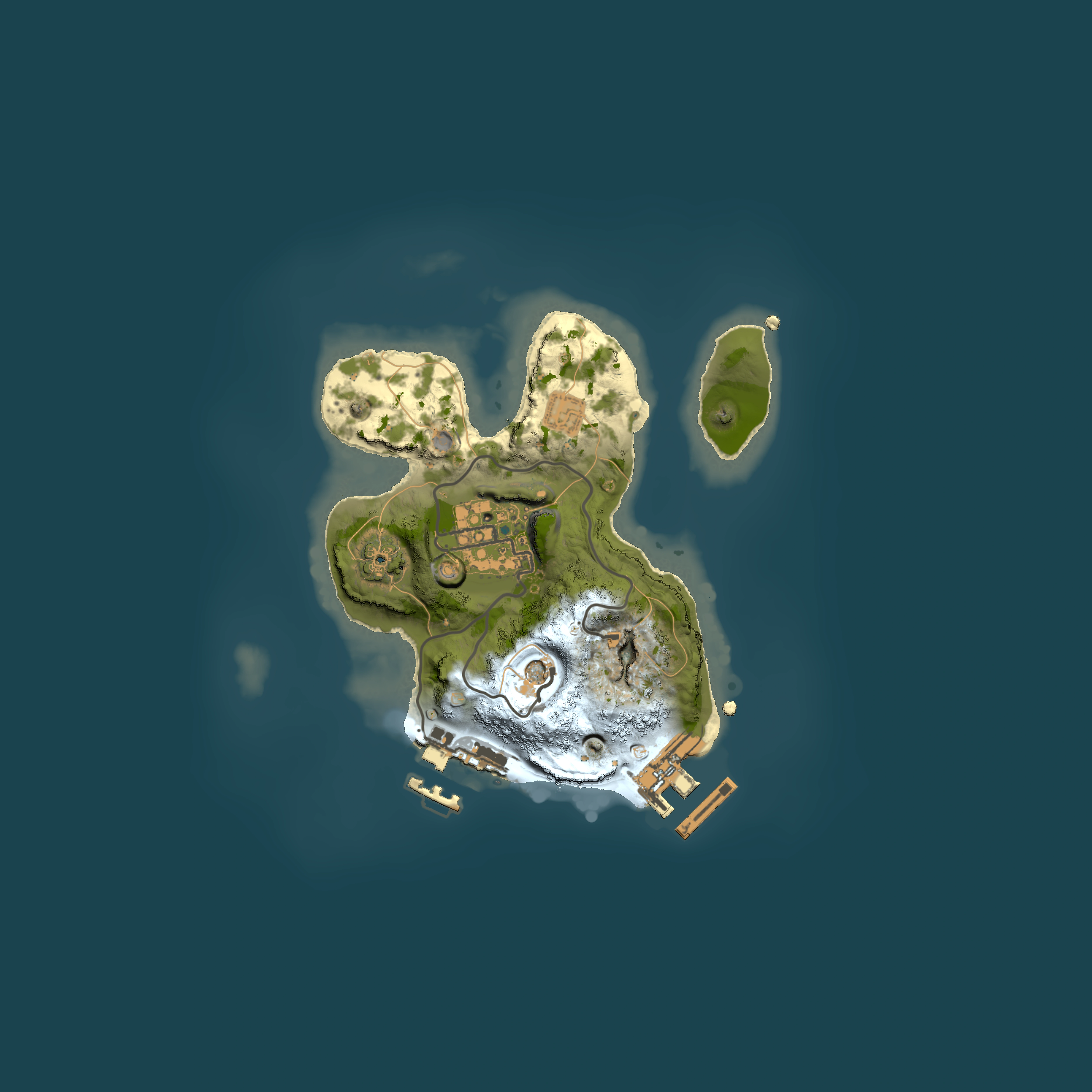 Full top-down render of Rust map seed 1989586850, 2000x2000m
