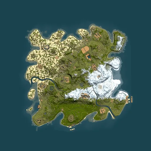 Rust map seed 1248384132, 3800x3800m top-down preview