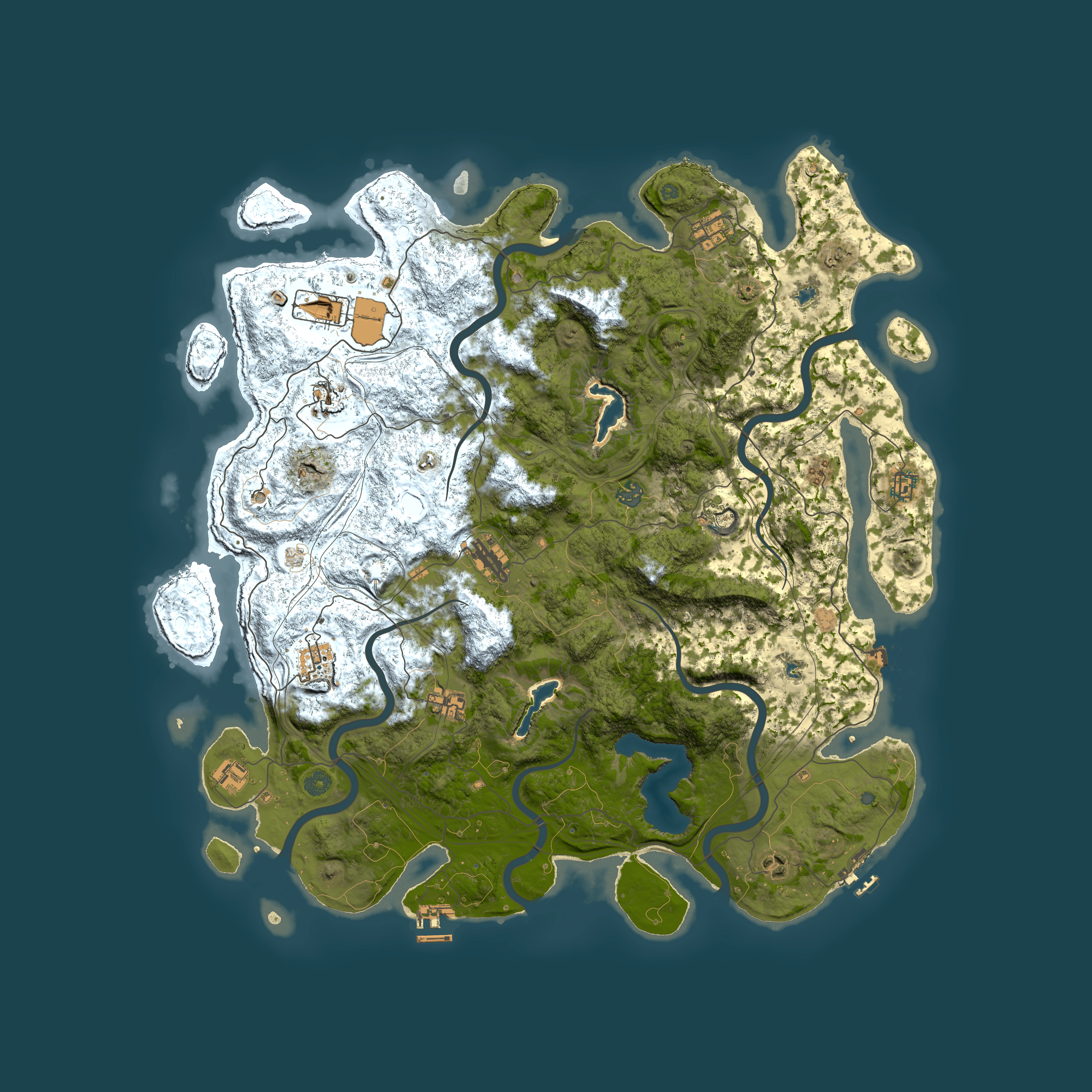 Full top-down render of Rust map seed 1610531339, 4950x4950m
