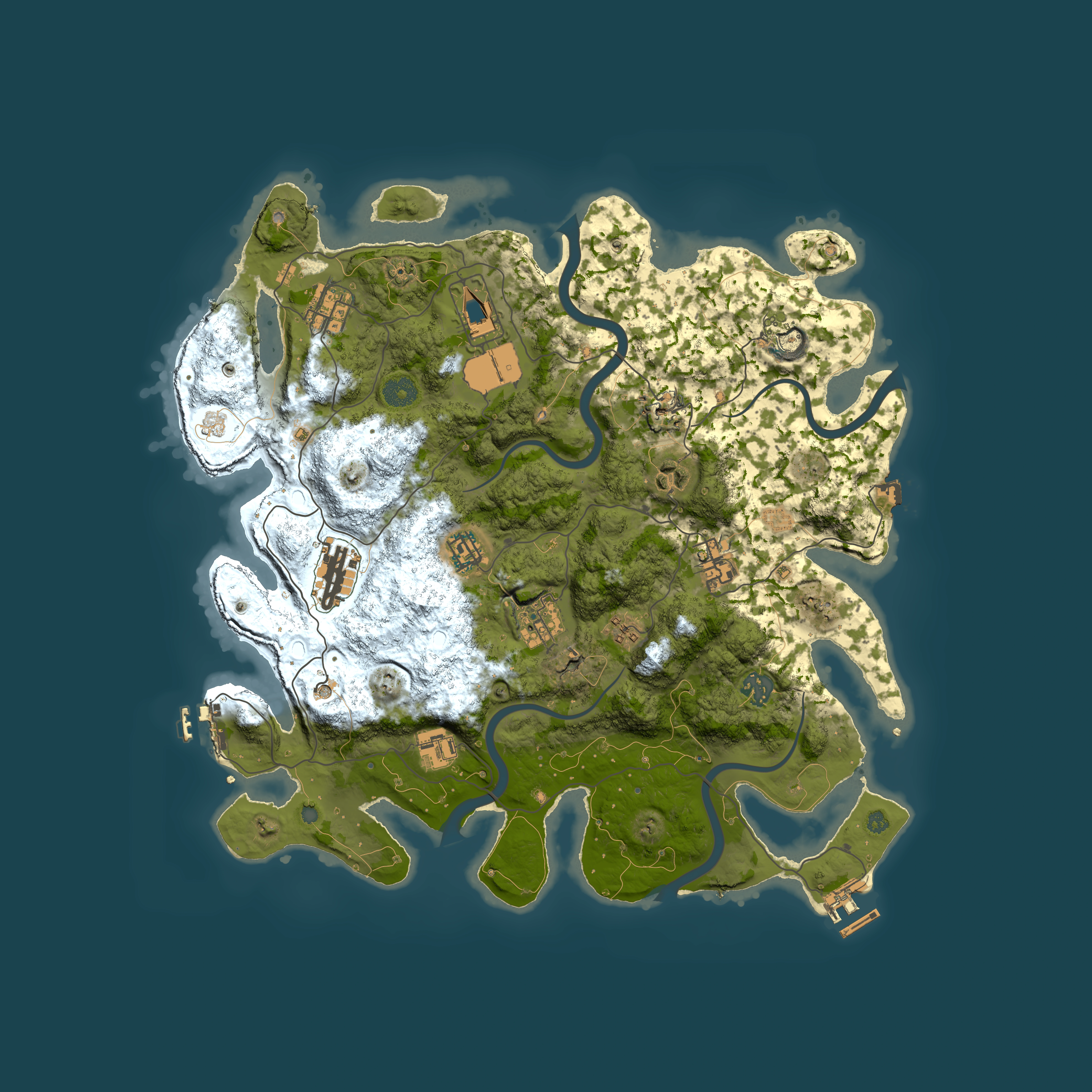 Full top-down render of Rust map seed 319726550, 3900x3900m