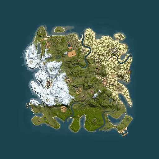Rust map seed 319726550, 3900x3900m top-down preview