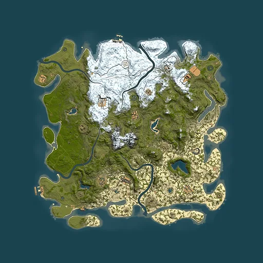 Rust map seed 749859668, 5100x5100m top-down preview