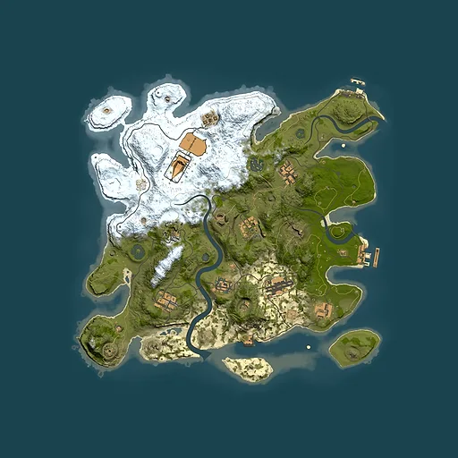 Rust map seed 1700437629, 3600x3600m top-down preview