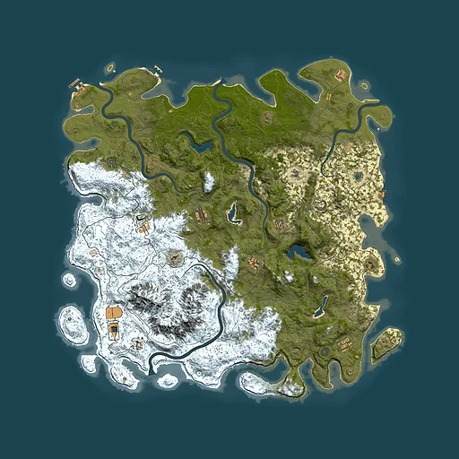 Rust map seed 760904353, 5850x5850m top-down preview