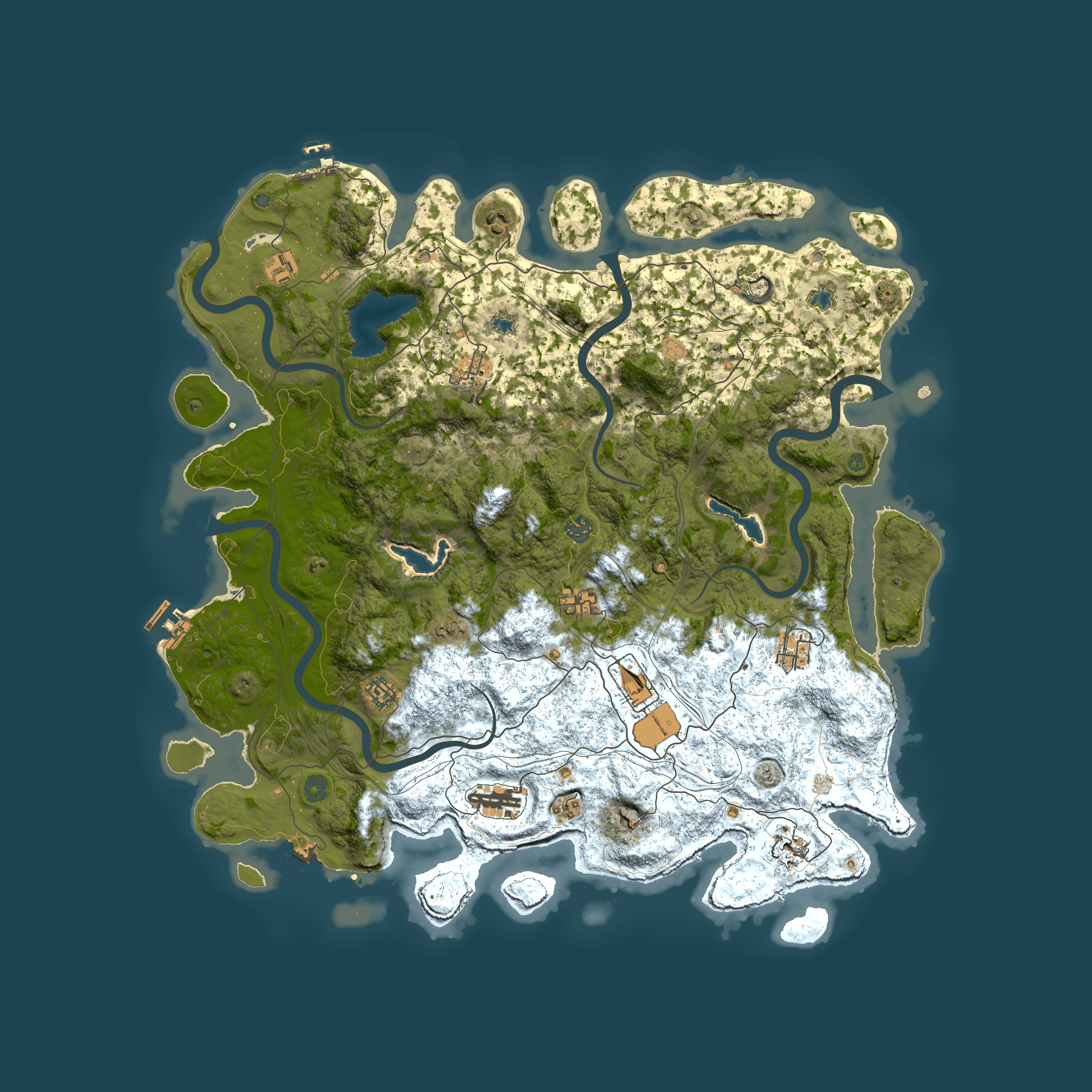 Full top-down render of Rust map seed 251026289, 4900x4900m