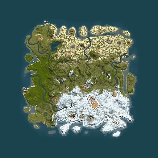 Rust map seed 251026289, 4900x4900m top-down preview