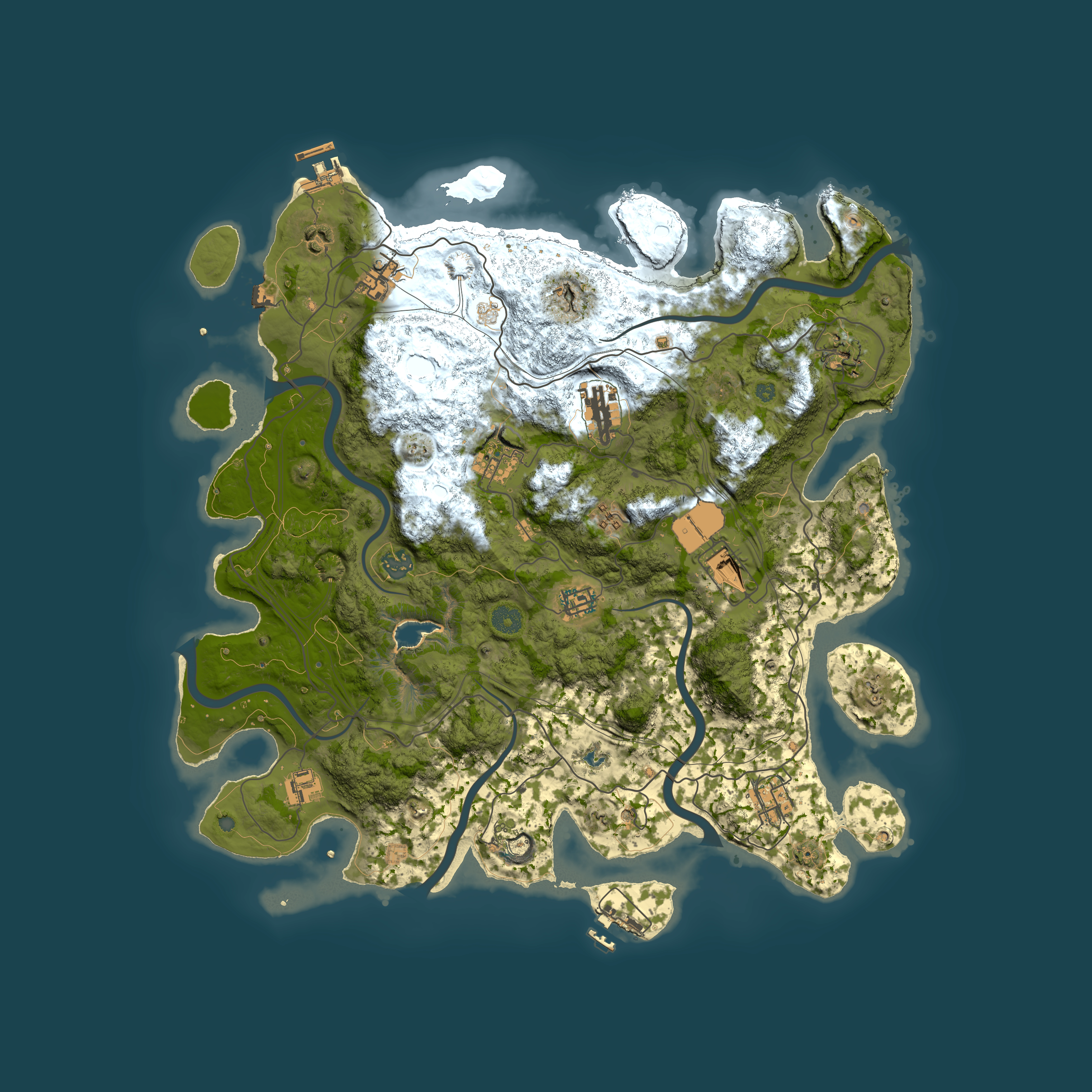Full top-down render of Rust map seed 288209430, 4300x4300m