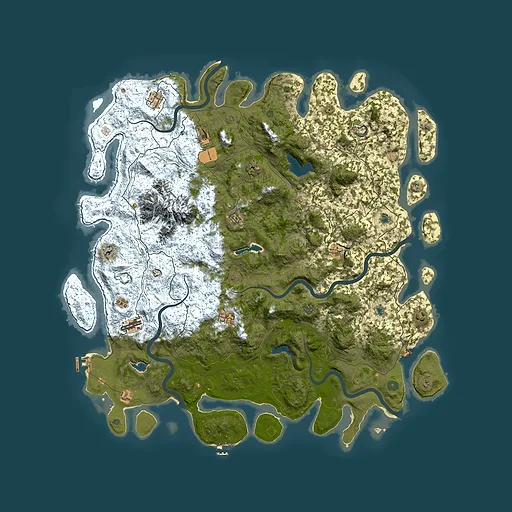 Rust map seed 708257223, 5700x5700m top-down preview