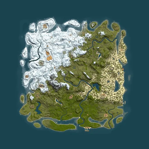 Rust map seed 1822502139, 5850x5850m top-down preview