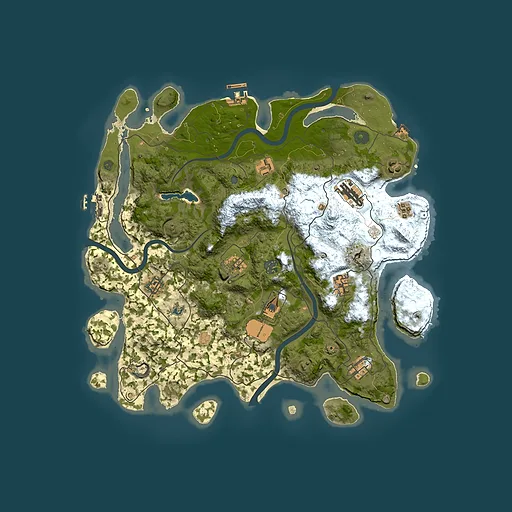 Rust map seed 897499164, 4000x4000m top-down preview