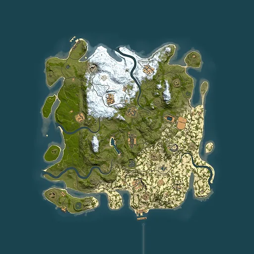 Rust map seed 2099377304, 4200x4200m top-down preview