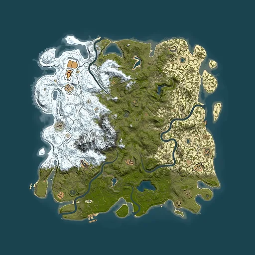 Rust map seed 2039614800, 5400x5400m top-down preview