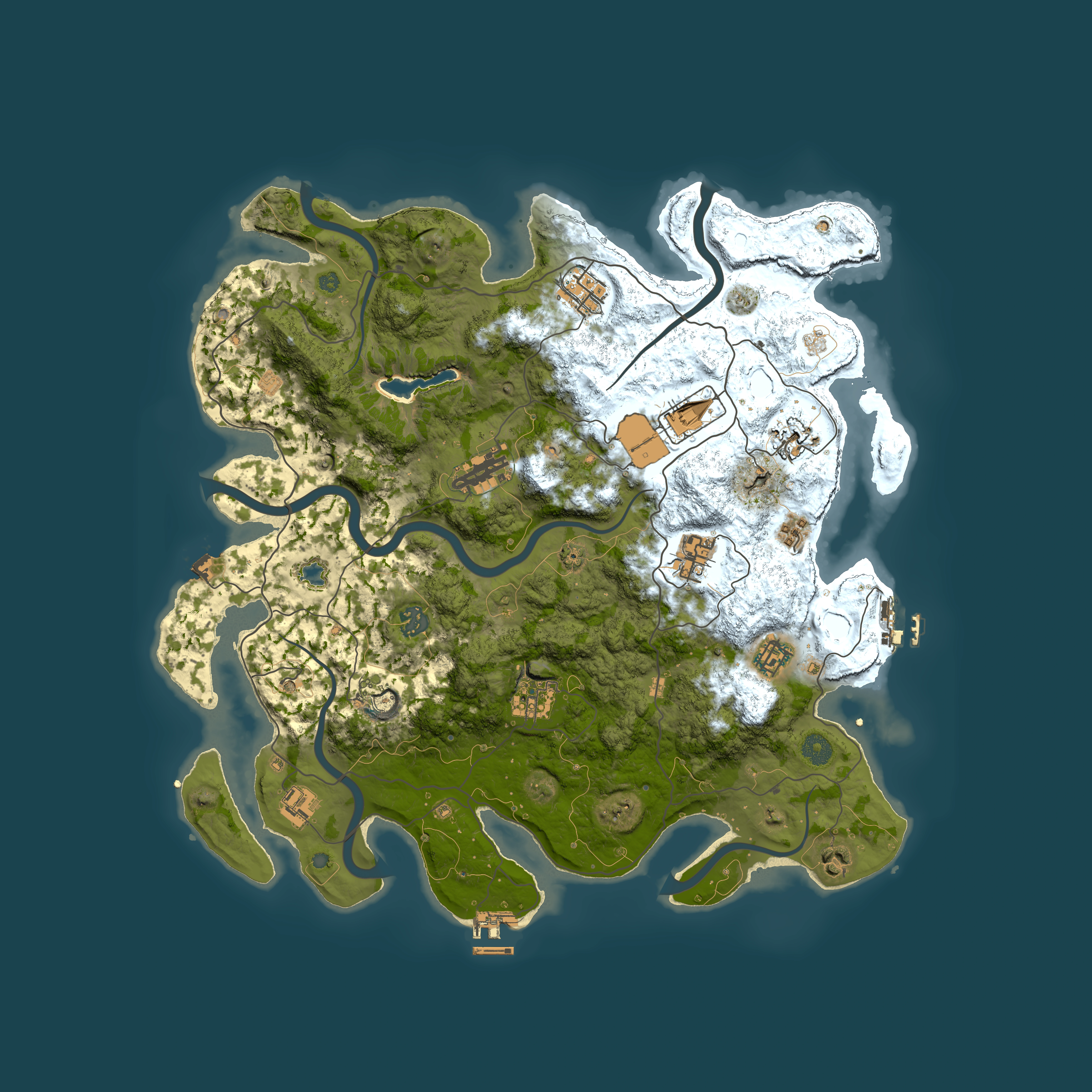 Full top-down render of Rust map seed 833266942, 4200x4200m