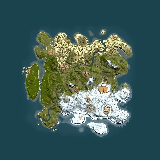 Rust map seed 1204638885, 3550x3550m top-down preview