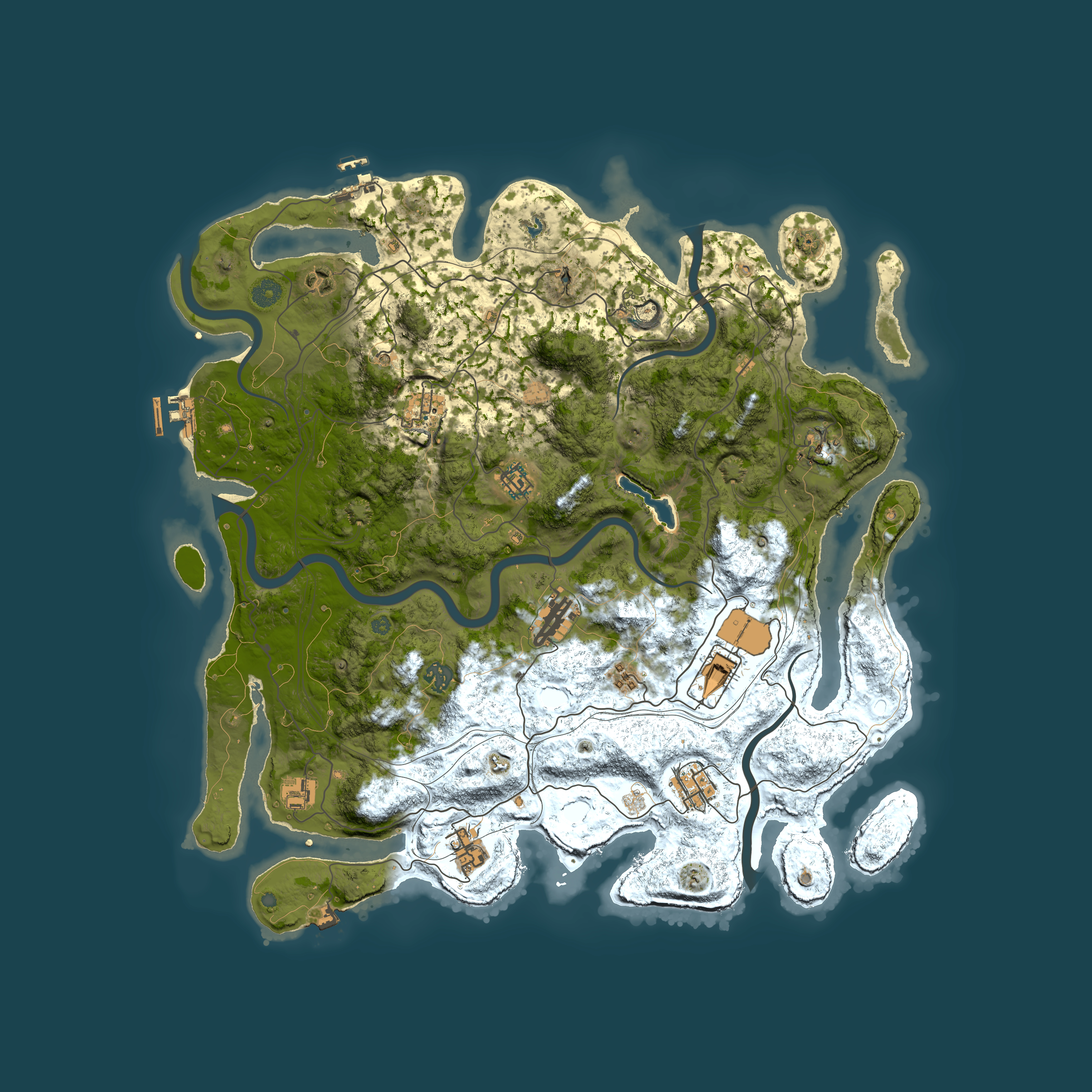 Full top-down render of Rust map seed 1723743050, 4450x4450m