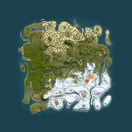 Rust map seed 1723743050, 4450x4450m top-down preview
