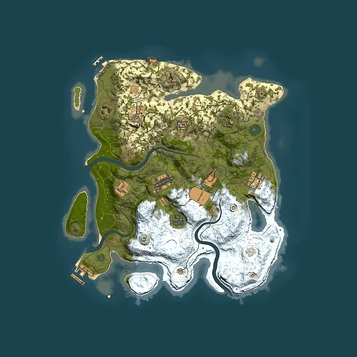Rust map seed 65728930, 3500x3500m top-down preview