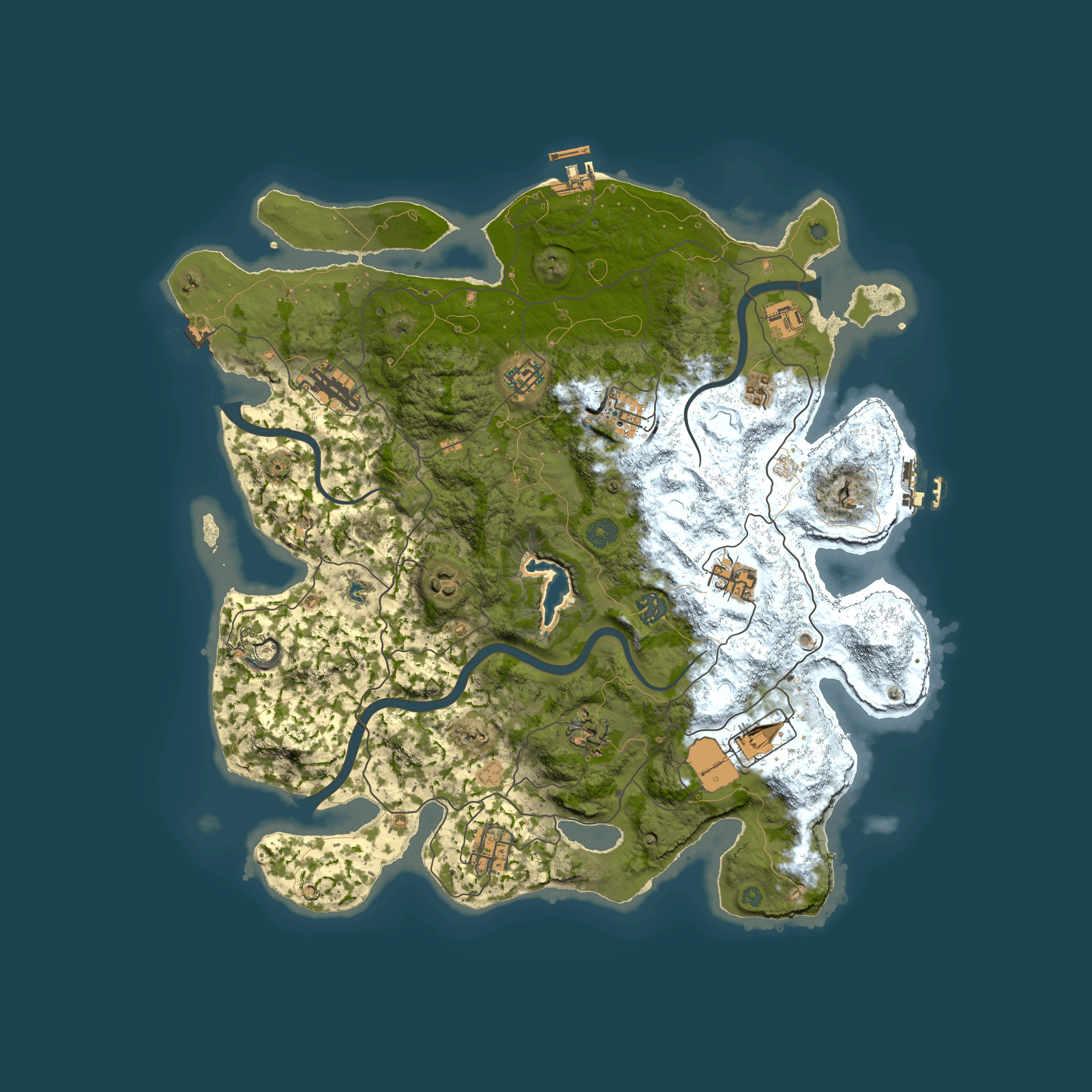 Full top-down render of Rust map seed 330837920, 4150x4150m