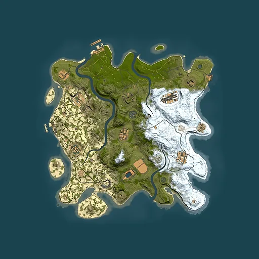 Rust map seed 483046509, 3650x3650m top-down preview
