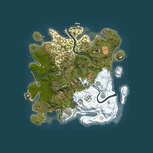 Rust map seed 603428307, 3700x3700m top-down preview