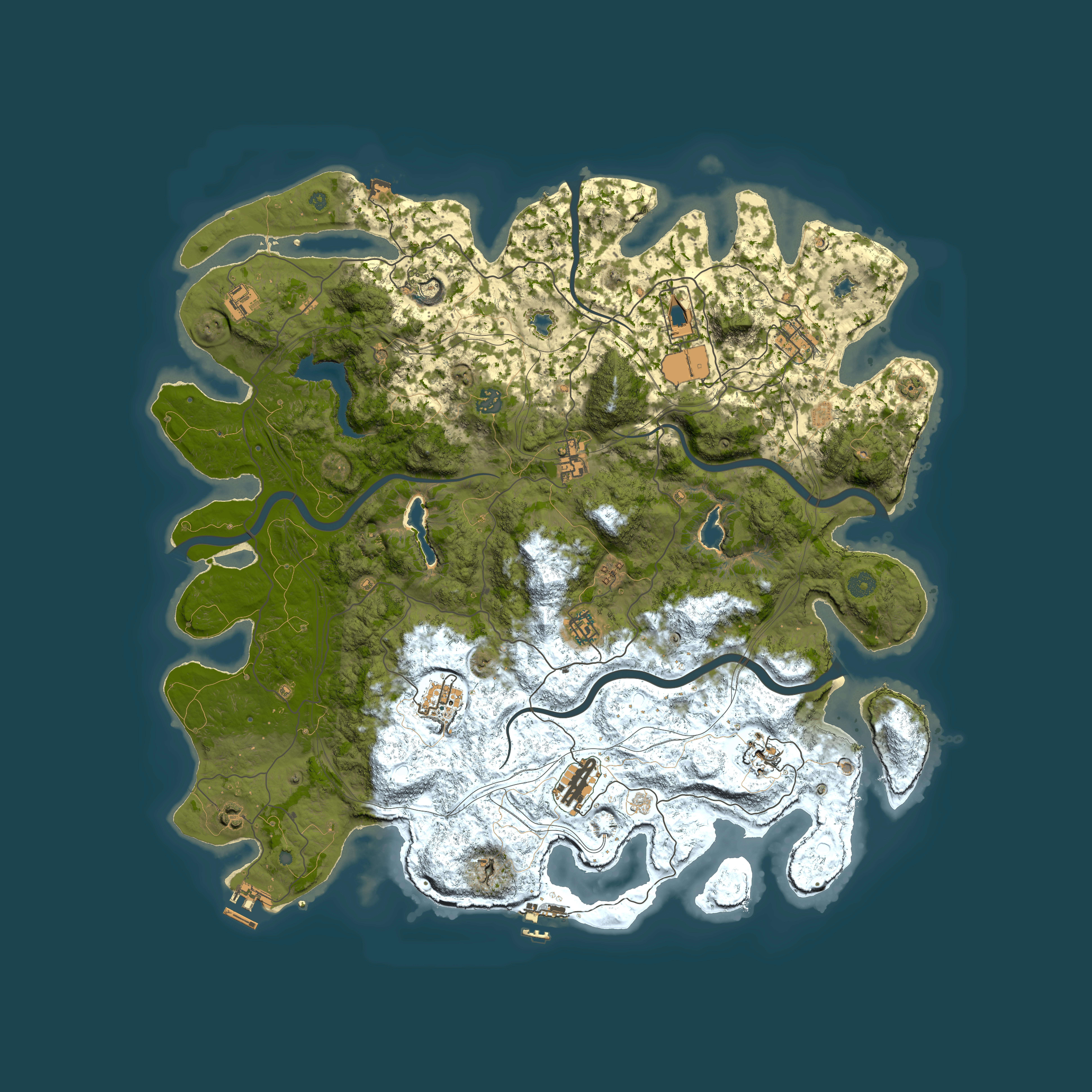 Full top-down render of Rust map seed 1425136374, 4800x4800m