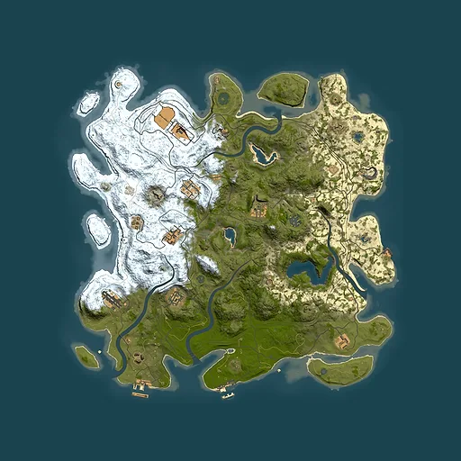Rust map seed 398356604, 4500x4500m top-down preview