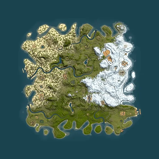 Rust map seed 1873276216, 4850x4850m top-down preview