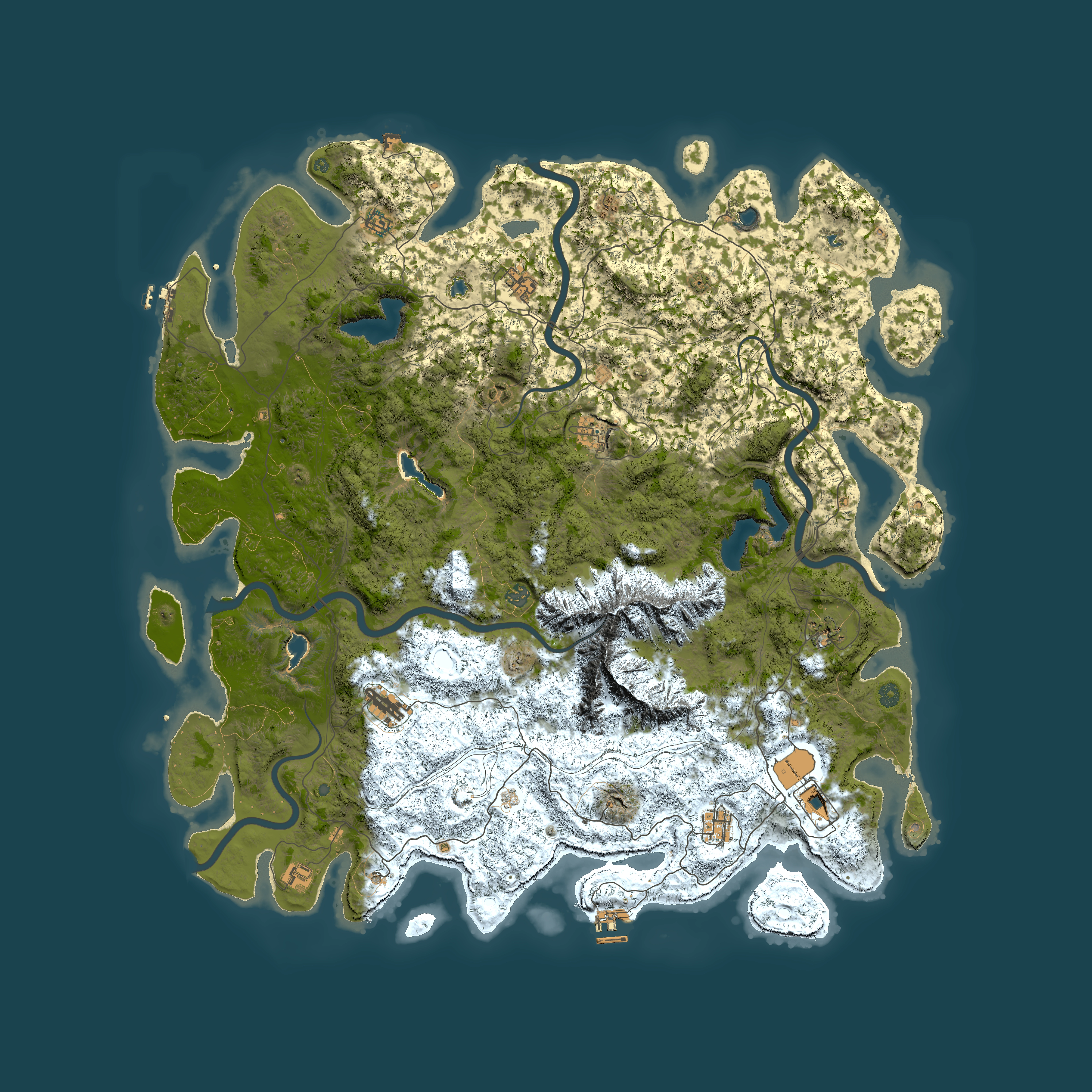 Full top-down render of Rust map seed 1640178948, 5700x5700m