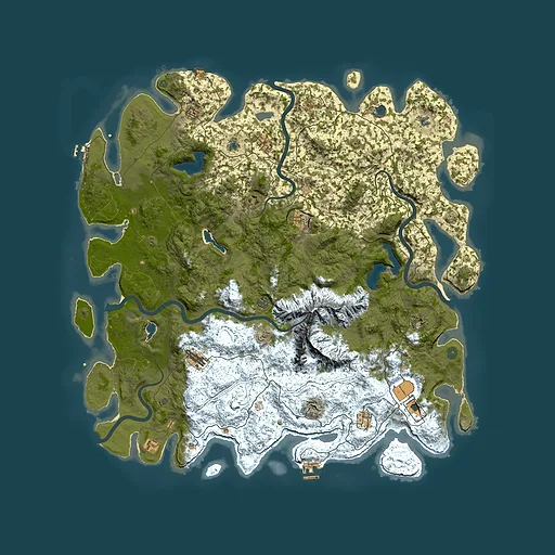 Rust map seed 1640178948, 5700x5700m top-down preview