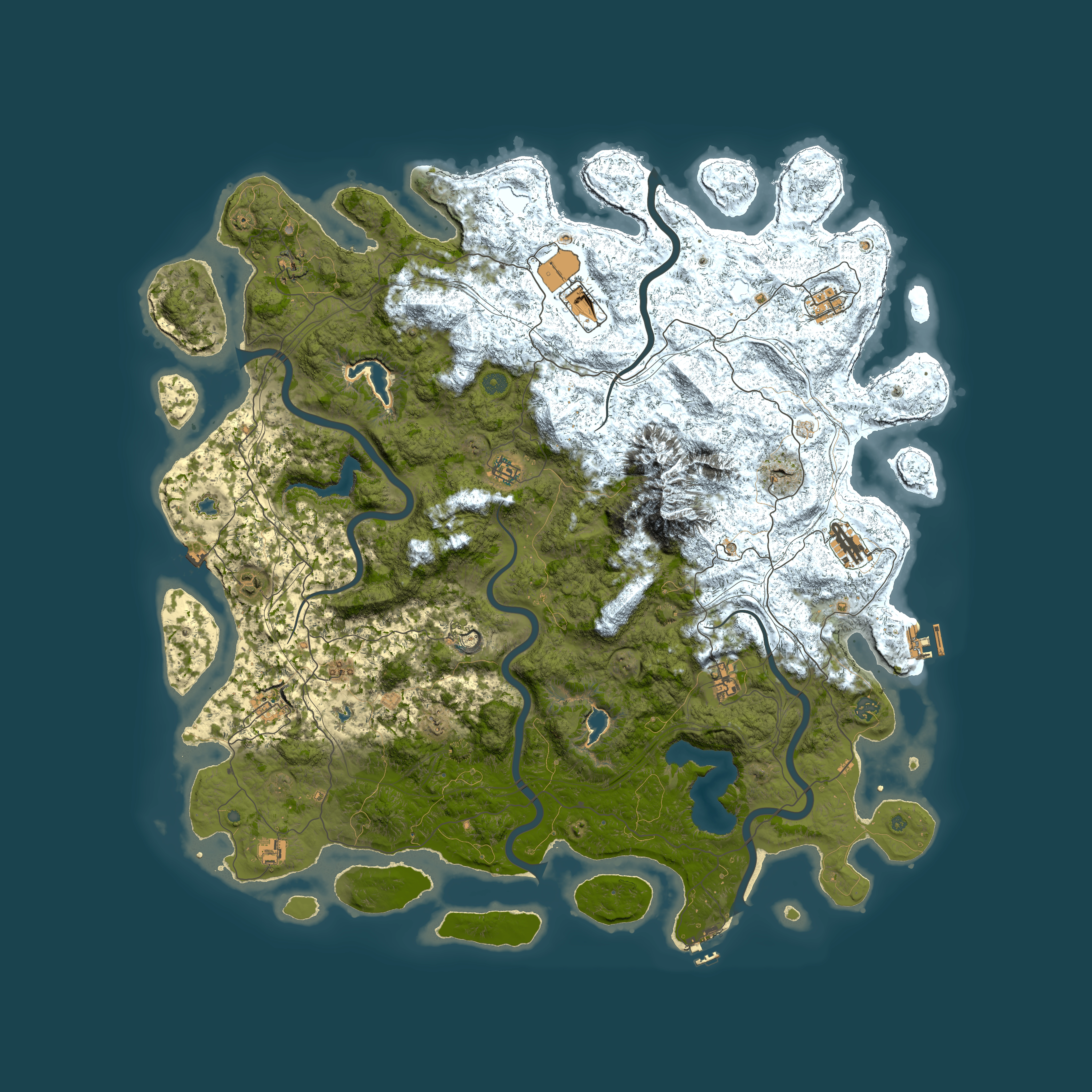 Full top-down render of Rust map seed 2053423080, 5550x5550m