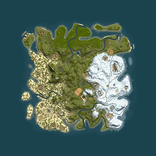 Rust map seed 424721700, 4200x4200m top-down preview