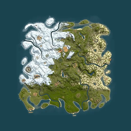 Rust map seed 551632140, 4950x4950m top-down preview